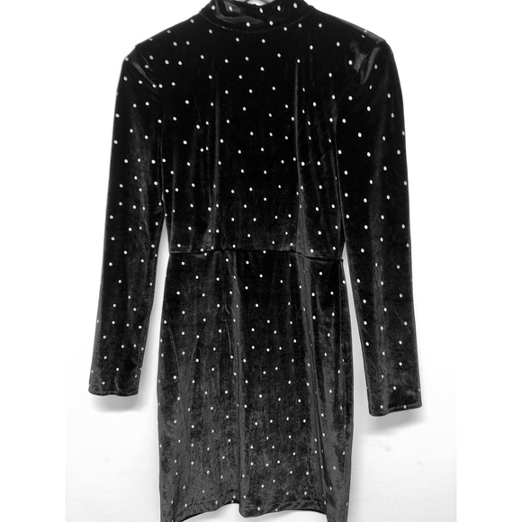 Free People Dresses & Skirts - Free People Black Velvet Long Sleeves Dress Small